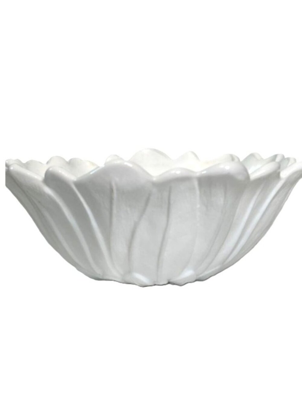 Vintage Milk Glass Bowl Lily Pons Sunflower Petal Pattern Indiana Glass 7"